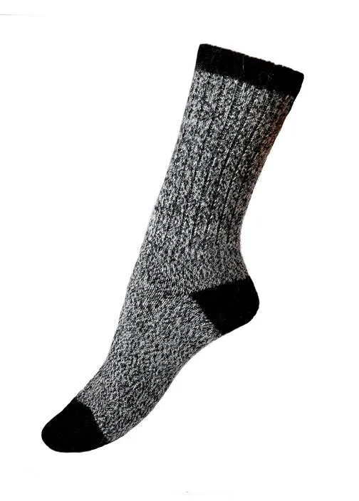 Alpaca Boot Unisex Socks - Black