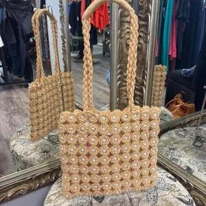 Anthropologie NWT Pearl Crochet Bag HANDBAGS M