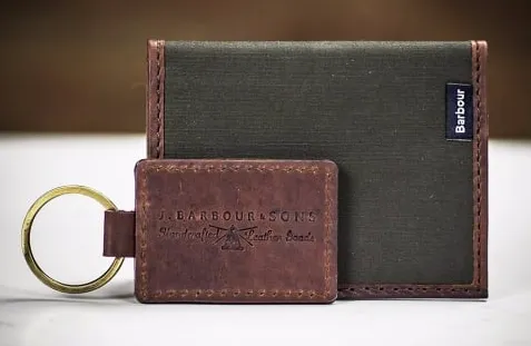 Barbour Dry Wax SLG Gift Set - Olive