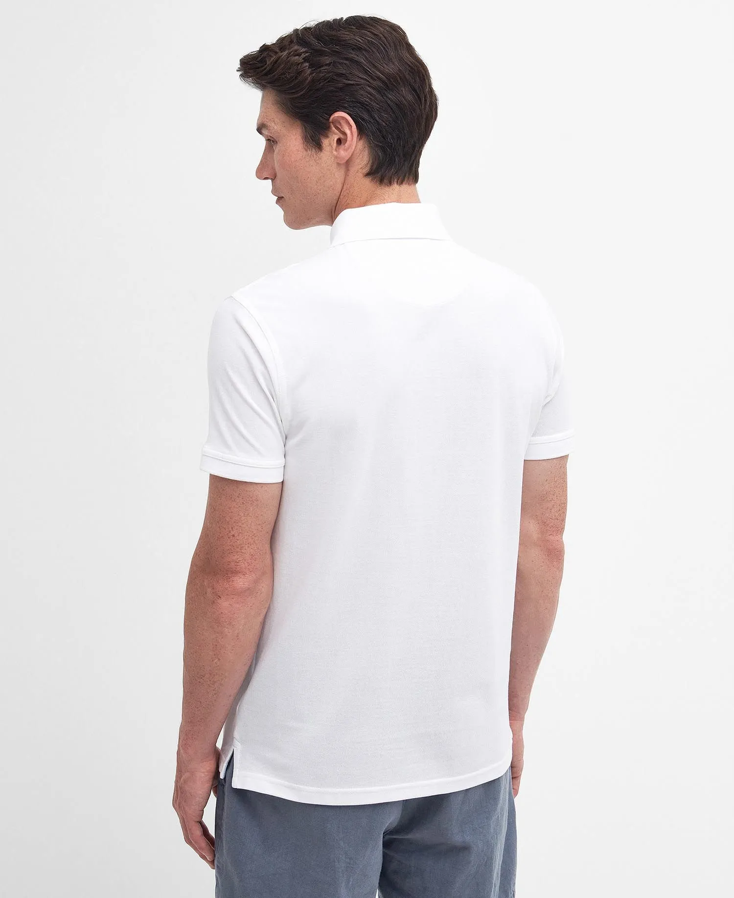 Barbour Men's Lightweight Sports Short-Sleeved Polo Shirt - Whisper White