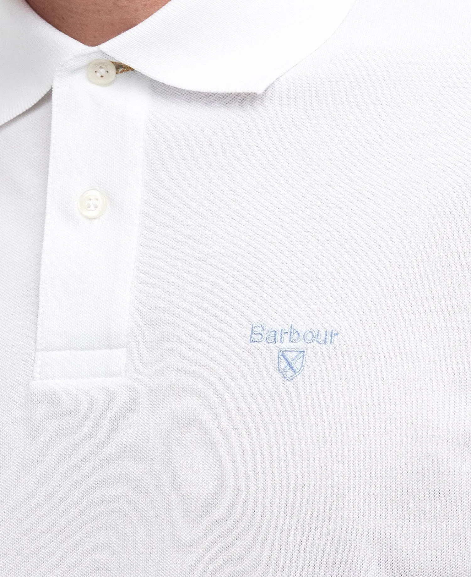 Barbour Men's Lightweight Sports Short-Sleeved Polo Shirt - Whisper White