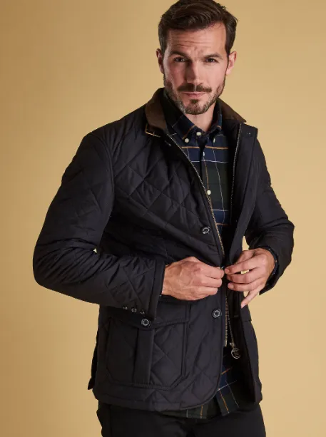 Barbour Men's Quilted Lutz Jacket - Navy
