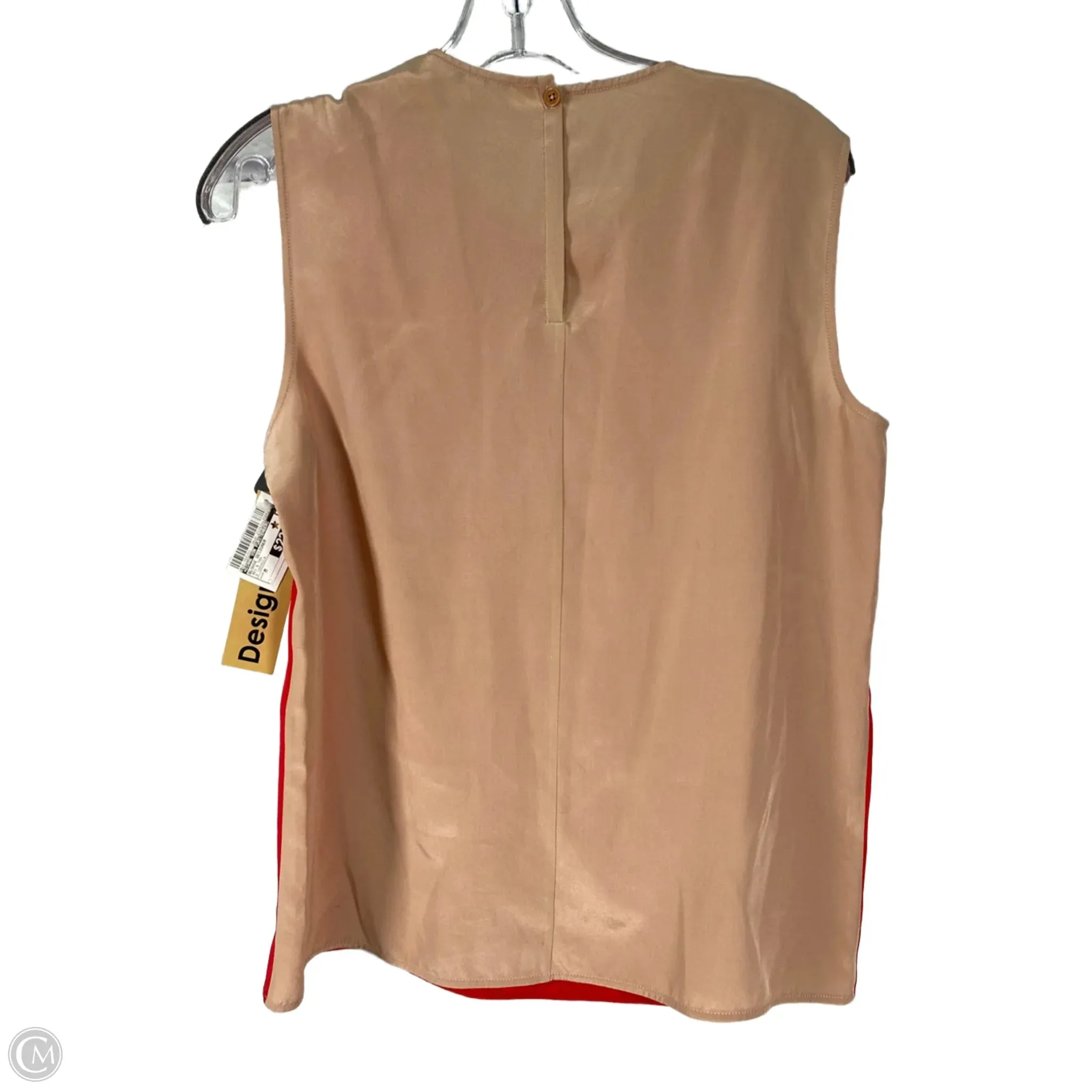 Blouse Designer By Diane Von Furstenberg In Red & Tan, Size: M