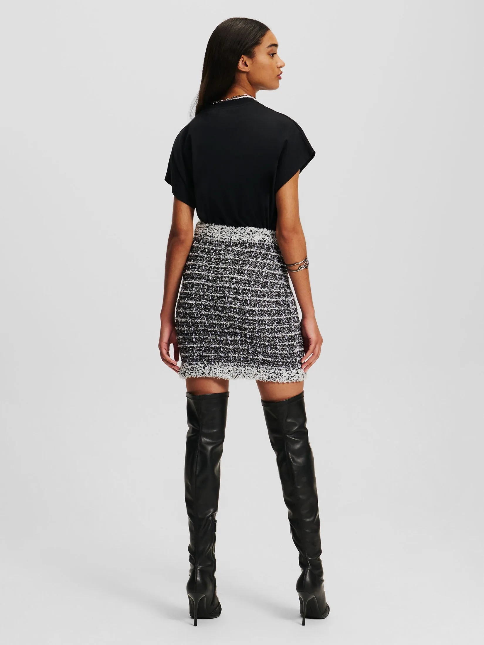 BOUCLE KNIT SKIRT