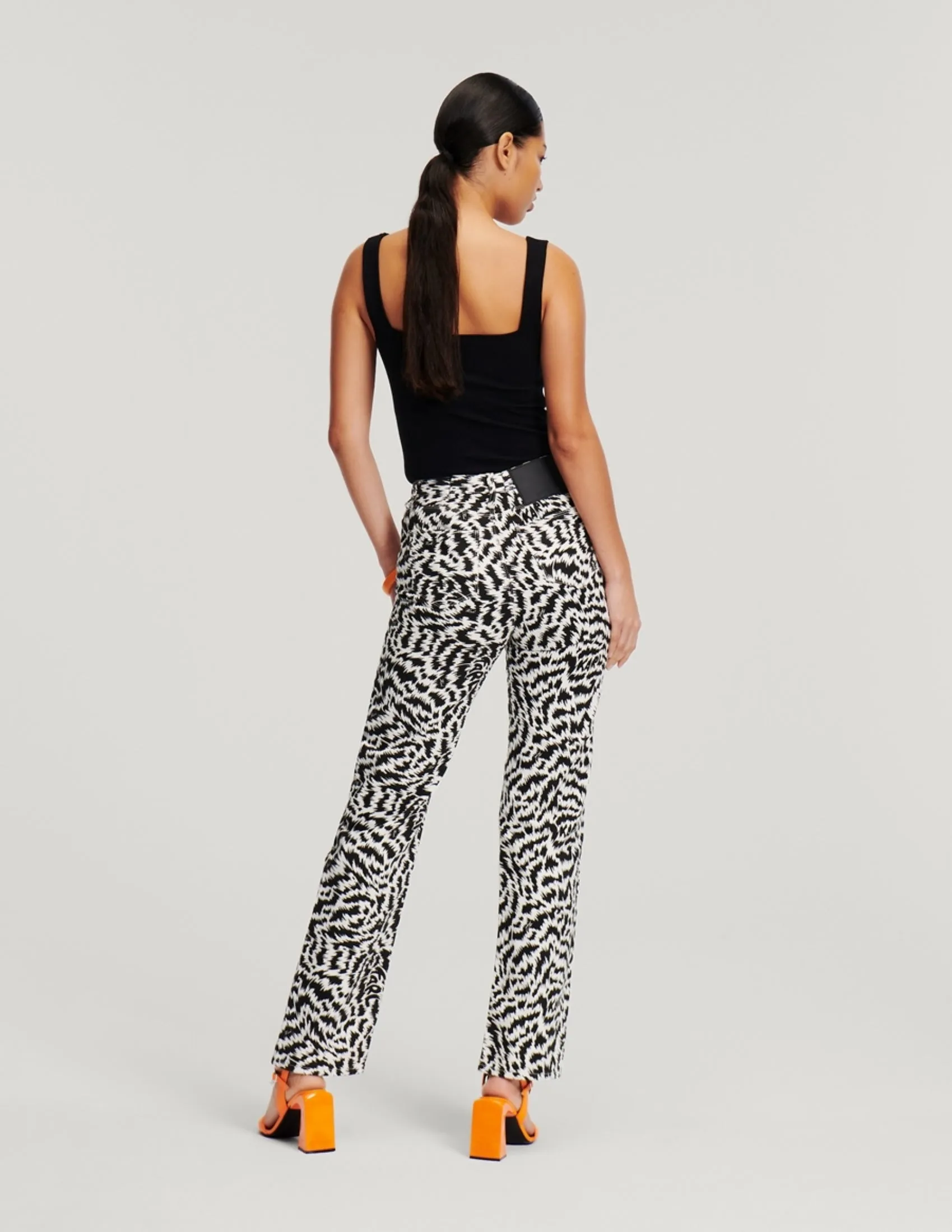 BW AOP DENIM PANTS ELEKTRIKA