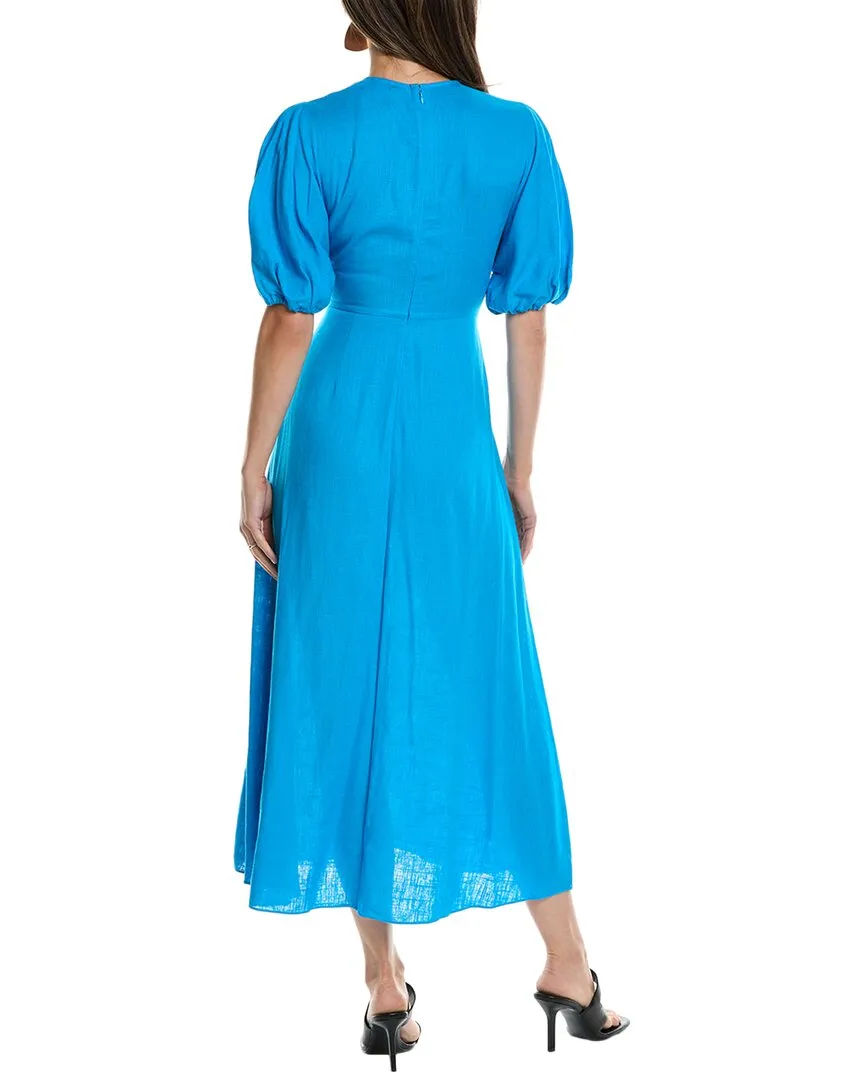 Diane von Furstenberg Majorie Linen-Blend Midi Dress