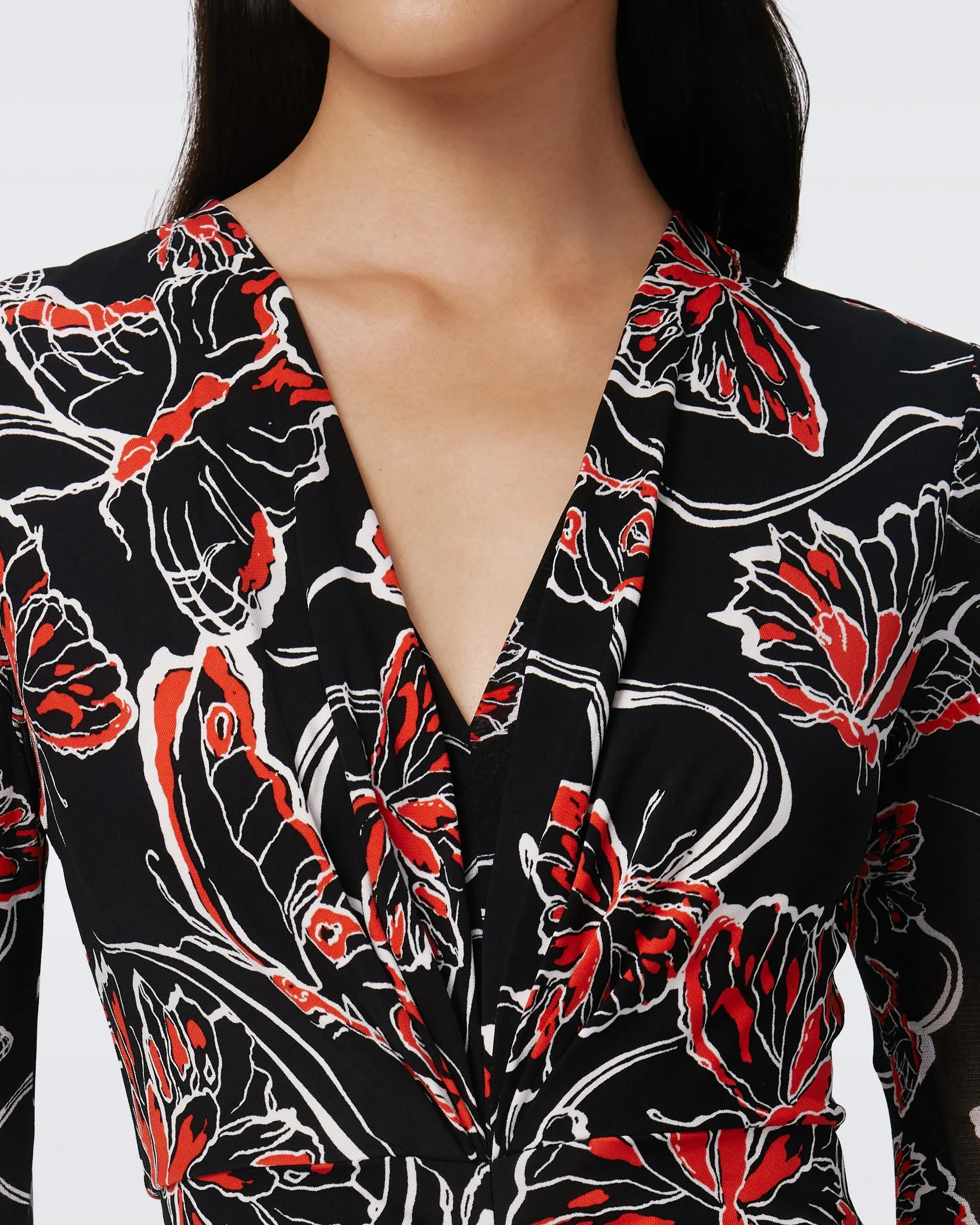 DVF HADES DRESS FLUTTERFLY MED/FLUTTERFLY