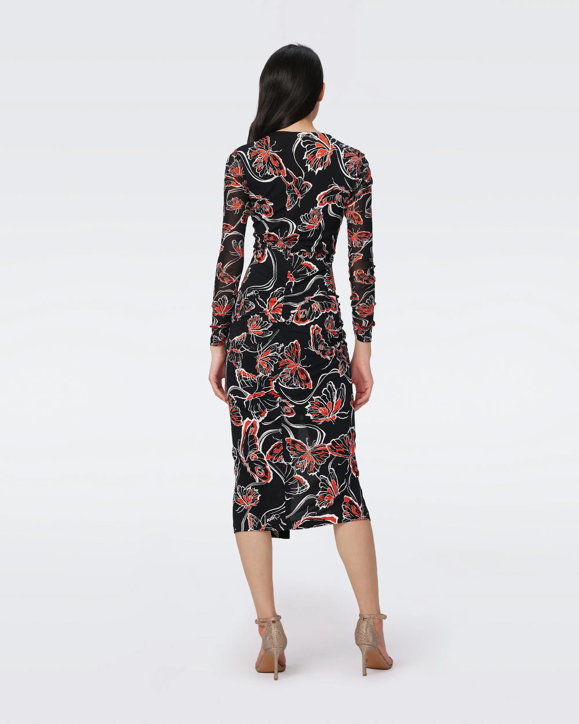 DVF HADES DRESS FLUTTERFLY MED/FLUTTERFLY