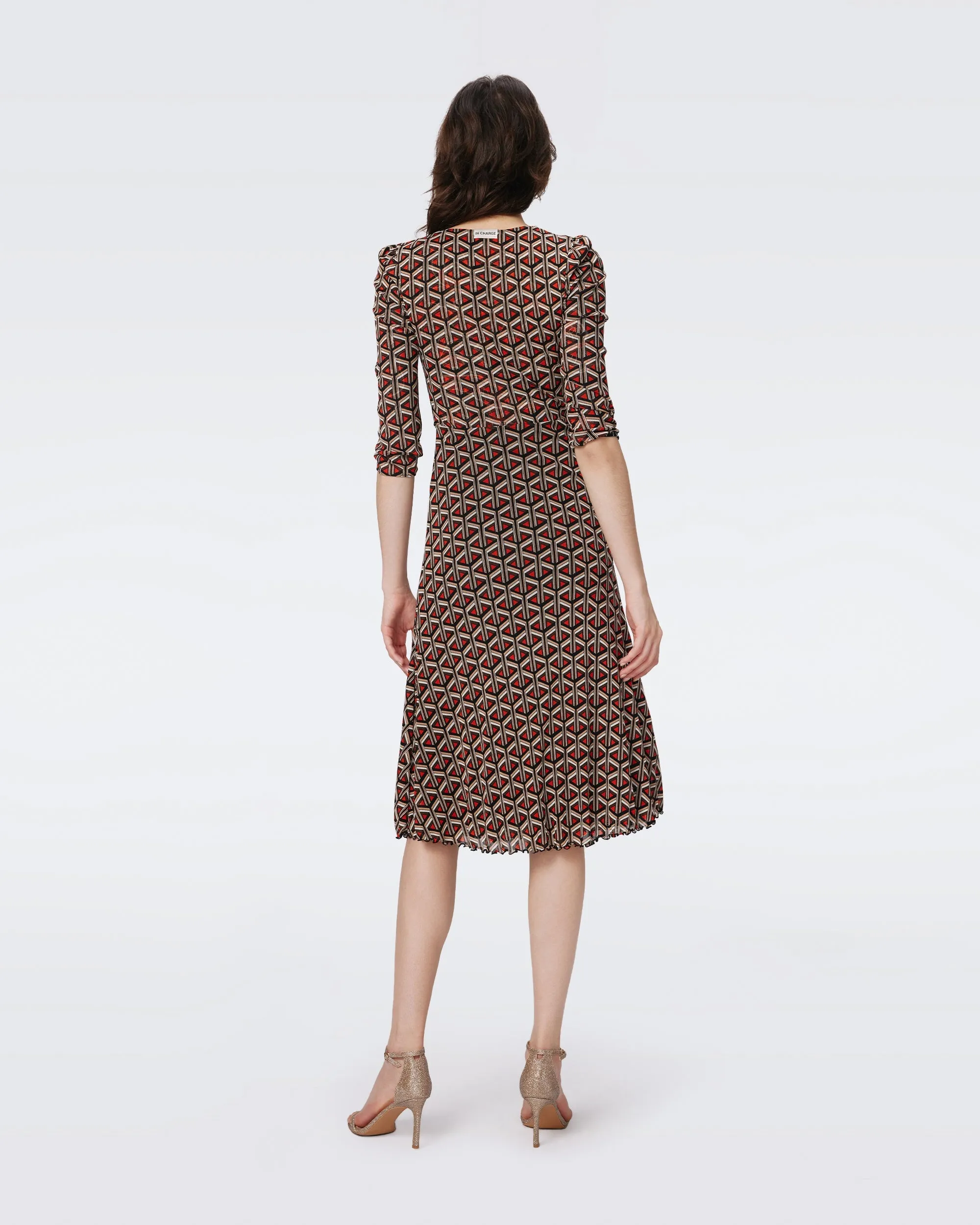 DVF IVAN REVERSIBLE DRESS FLUTTERFLY M/STADIUM GEO R SM