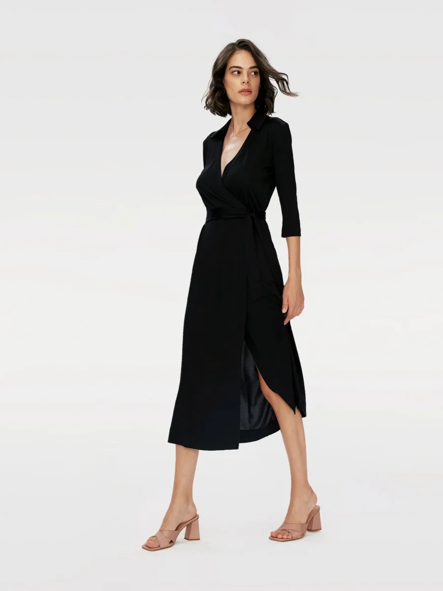 DVFABIGAIL MIDI DRESS BLACK
