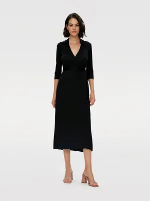 DVFABIGAIL MIDI DRESS BLACK
