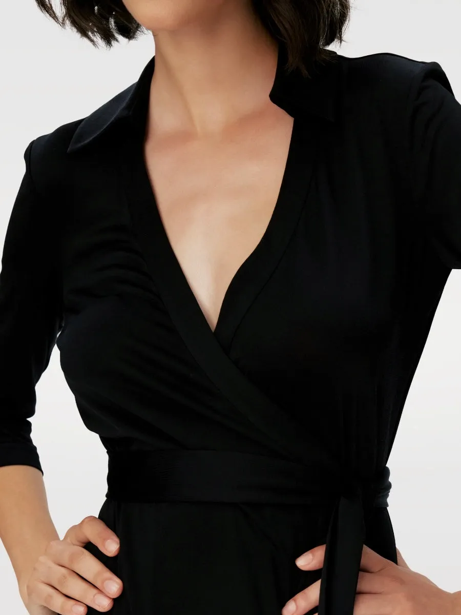 DVFABIGAIL MIDI DRESS BLACK