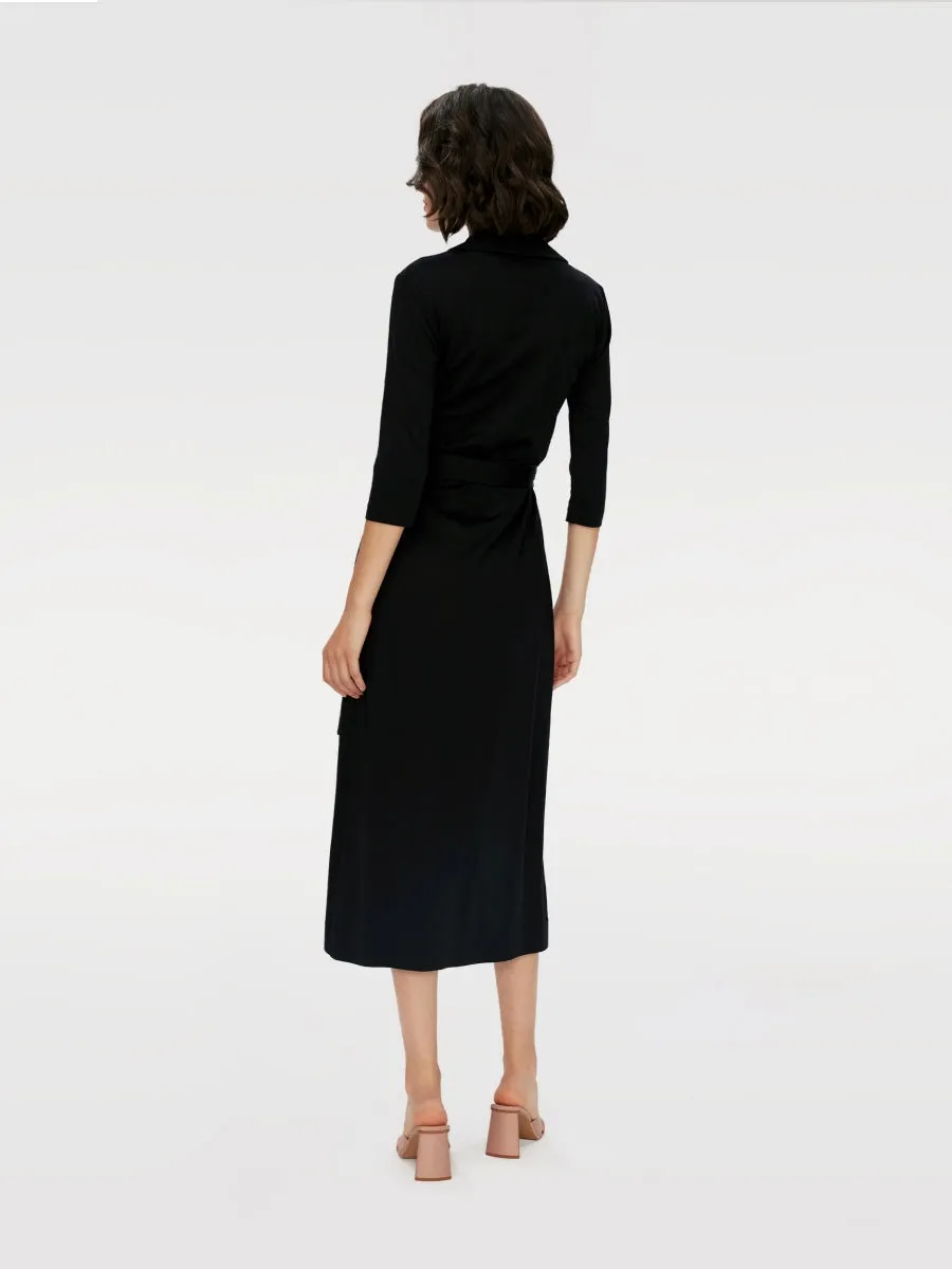 DVFABIGAIL MIDI DRESS BLACK