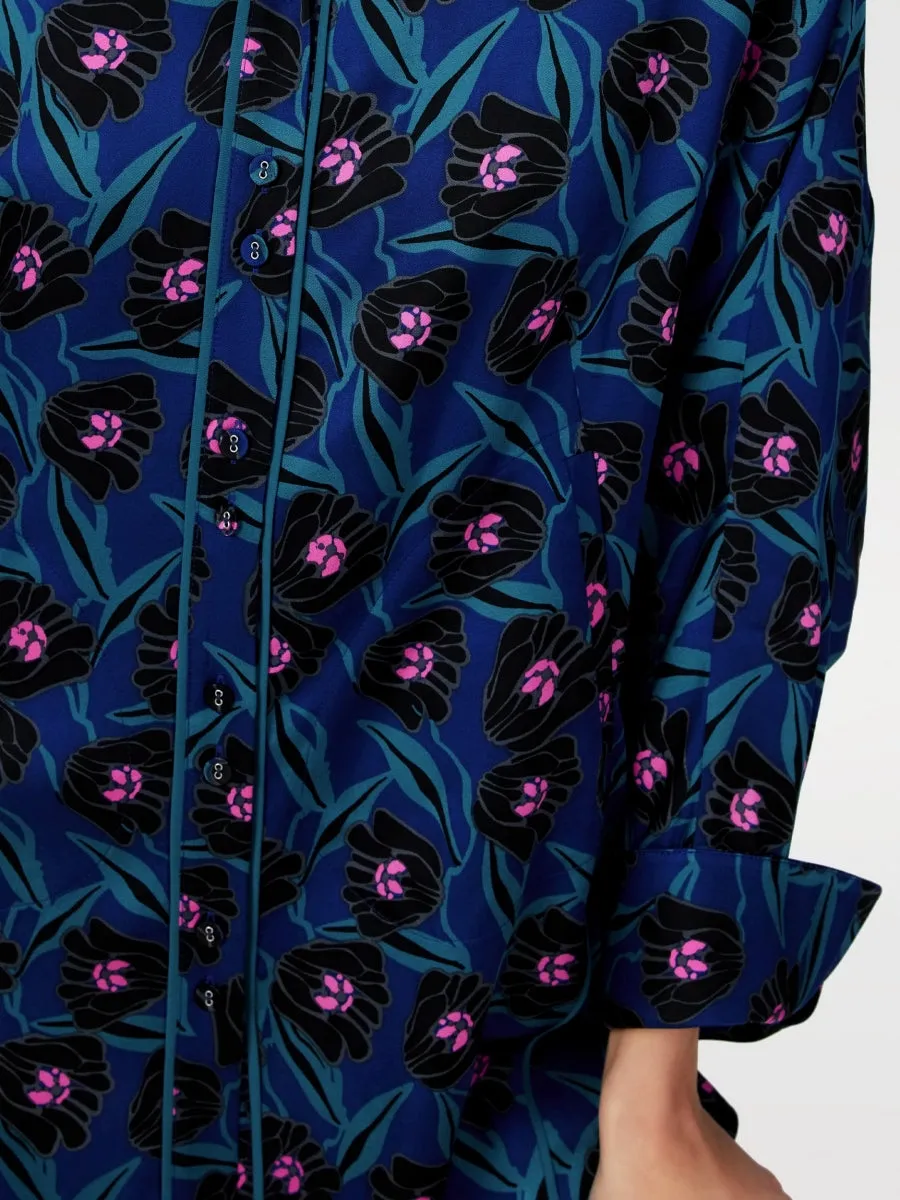 DVFALONA BLOUSEFORTUNE VINE BLACK