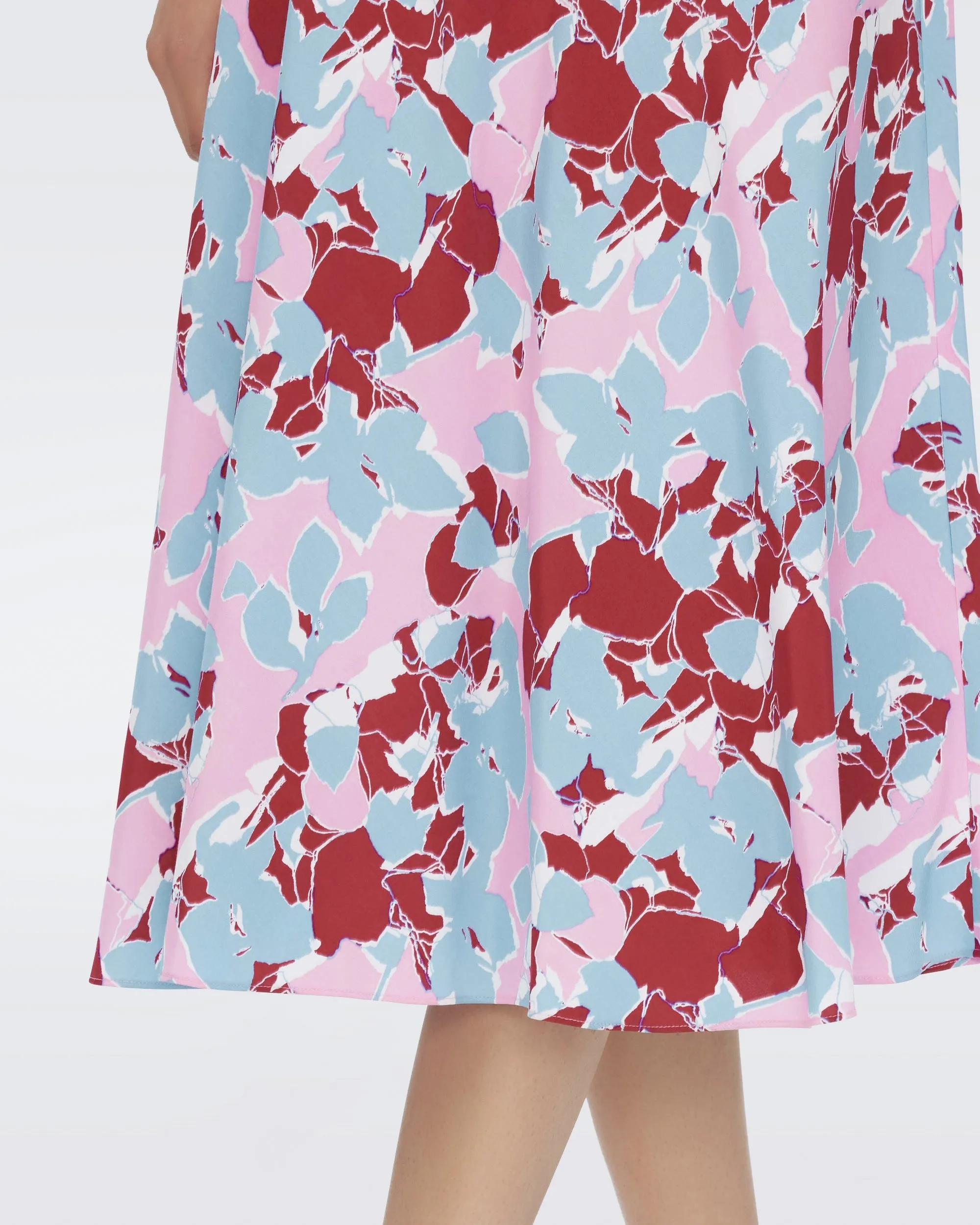 DVFANABA SHORT DRESS EARTH FLORAL MULTI PINK