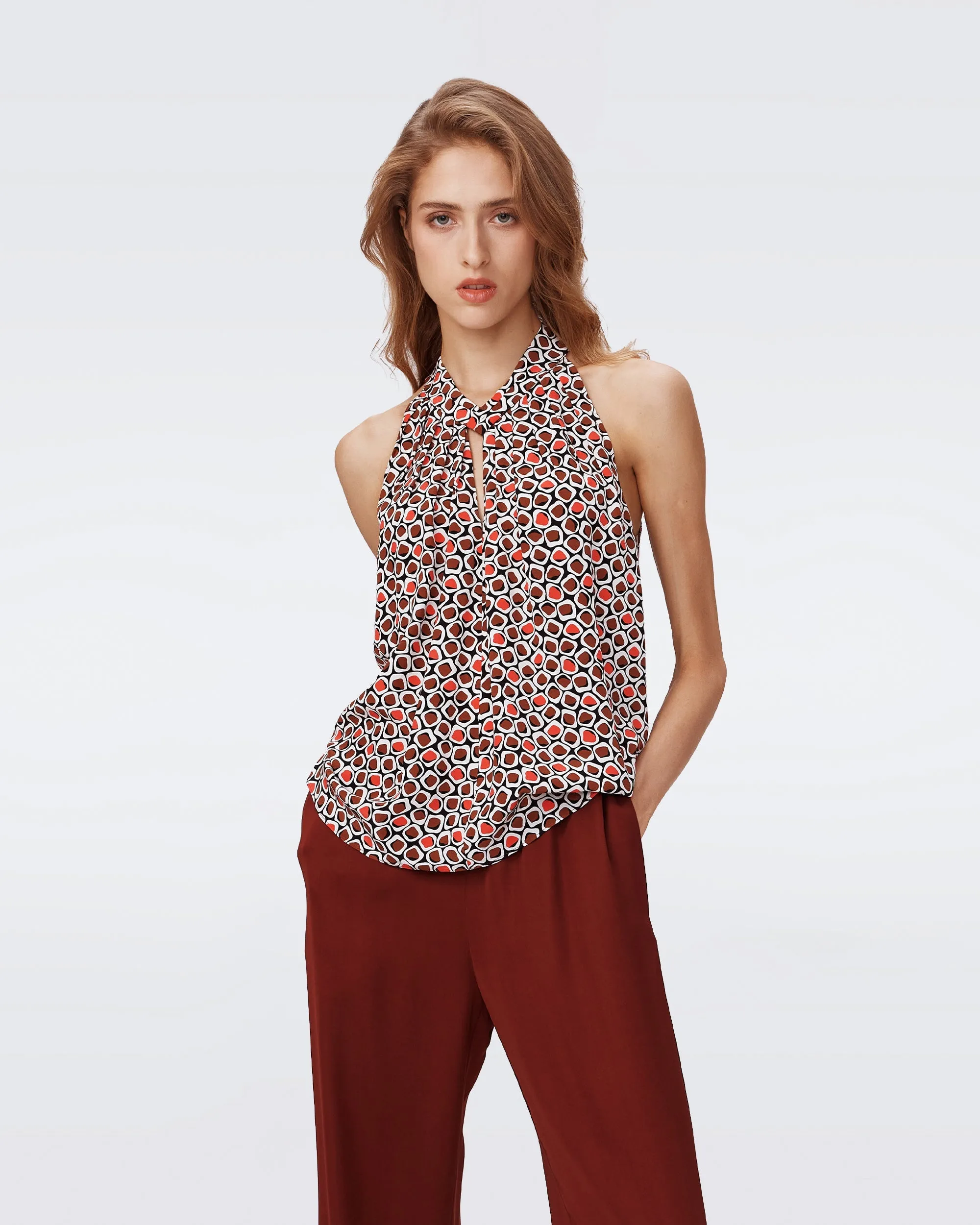 DVFARES TOP PEBBLES RED