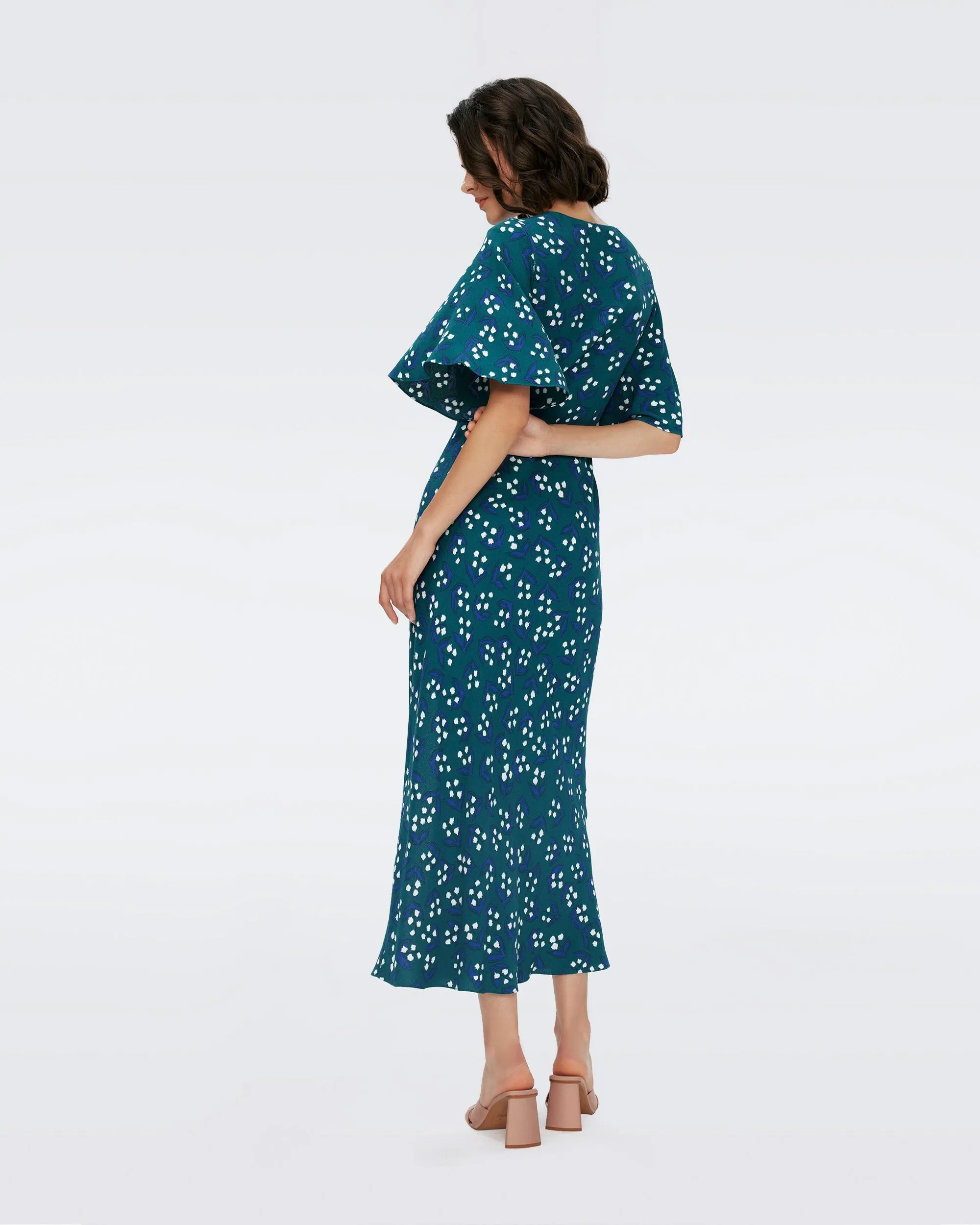 DVFBESSIE DRESS LILY OF THE VLY LG SEA GLASS