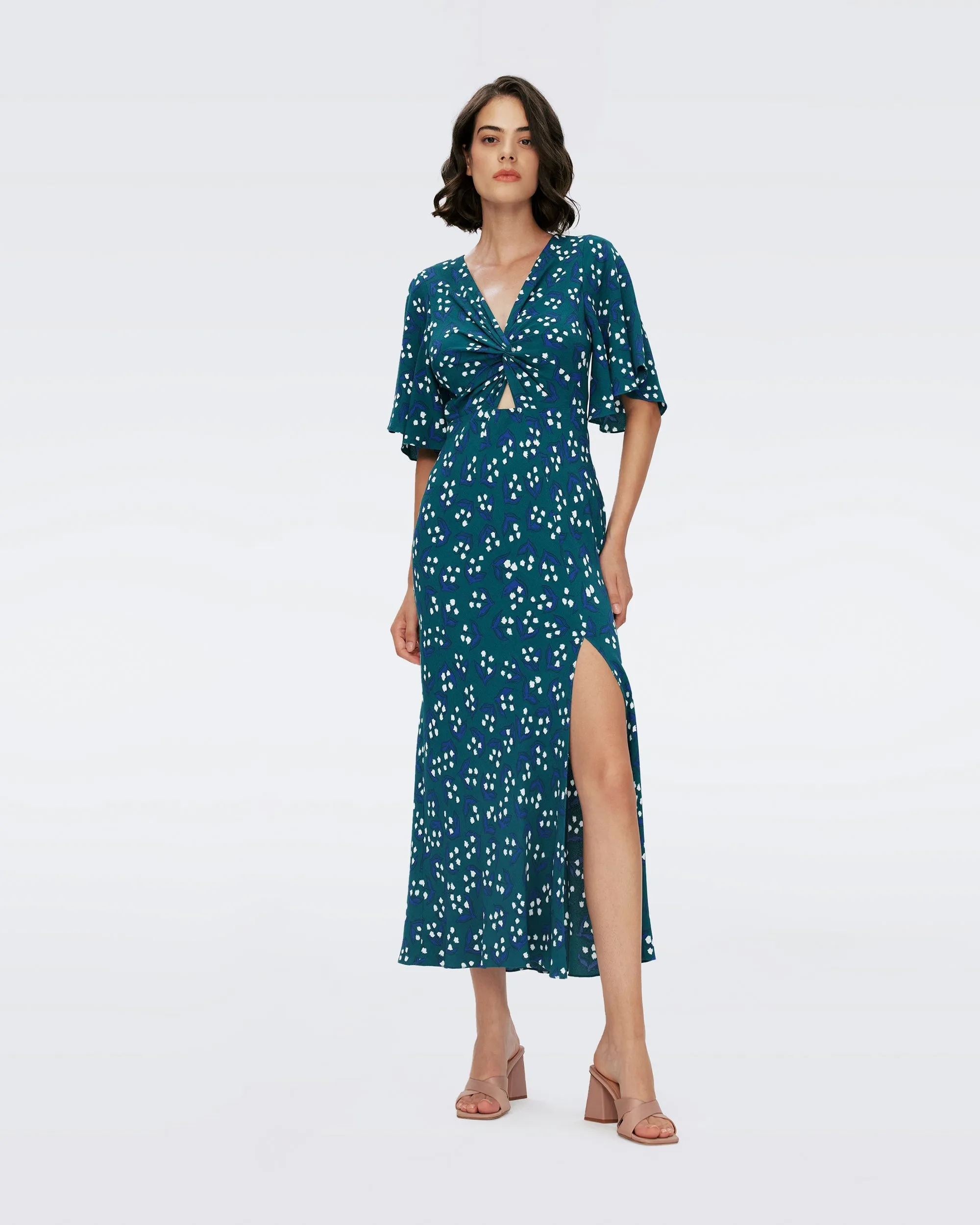 DVFBESSIE DRESS LILY OF THE VLY LG SEA GLASS