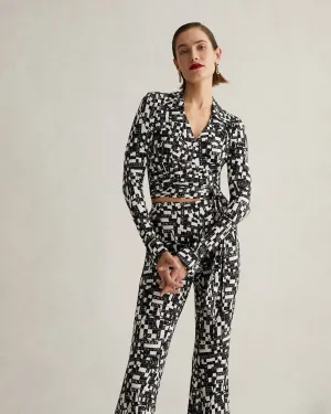 DVFBOBBIE TOPDVF 50TH CROSS WORD BLACK