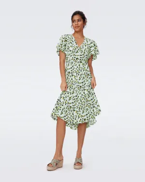 DVFCECELIA DRESS DITZY ANIMAL
