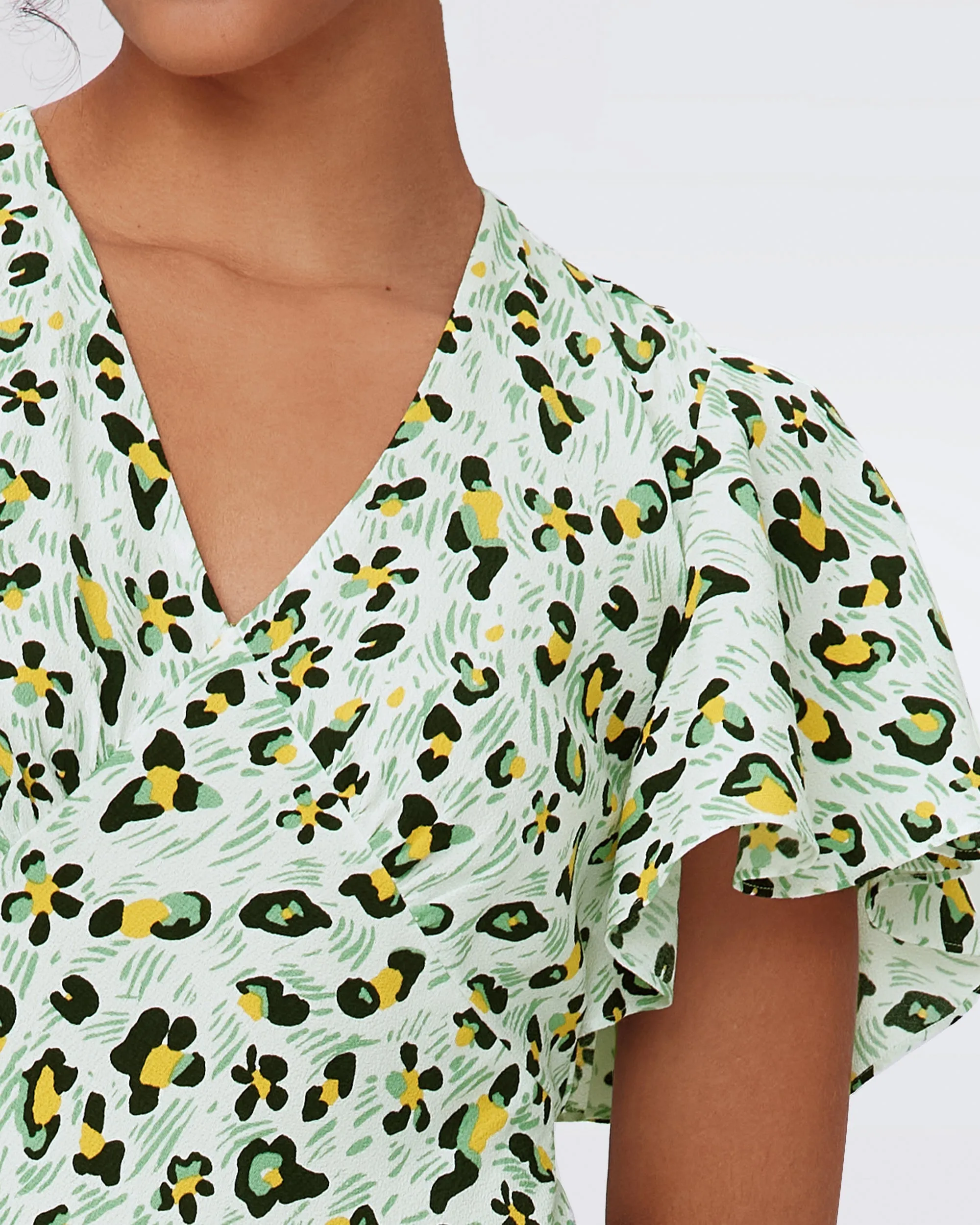 DVFCECELIA DRESS DITZY ANIMAL