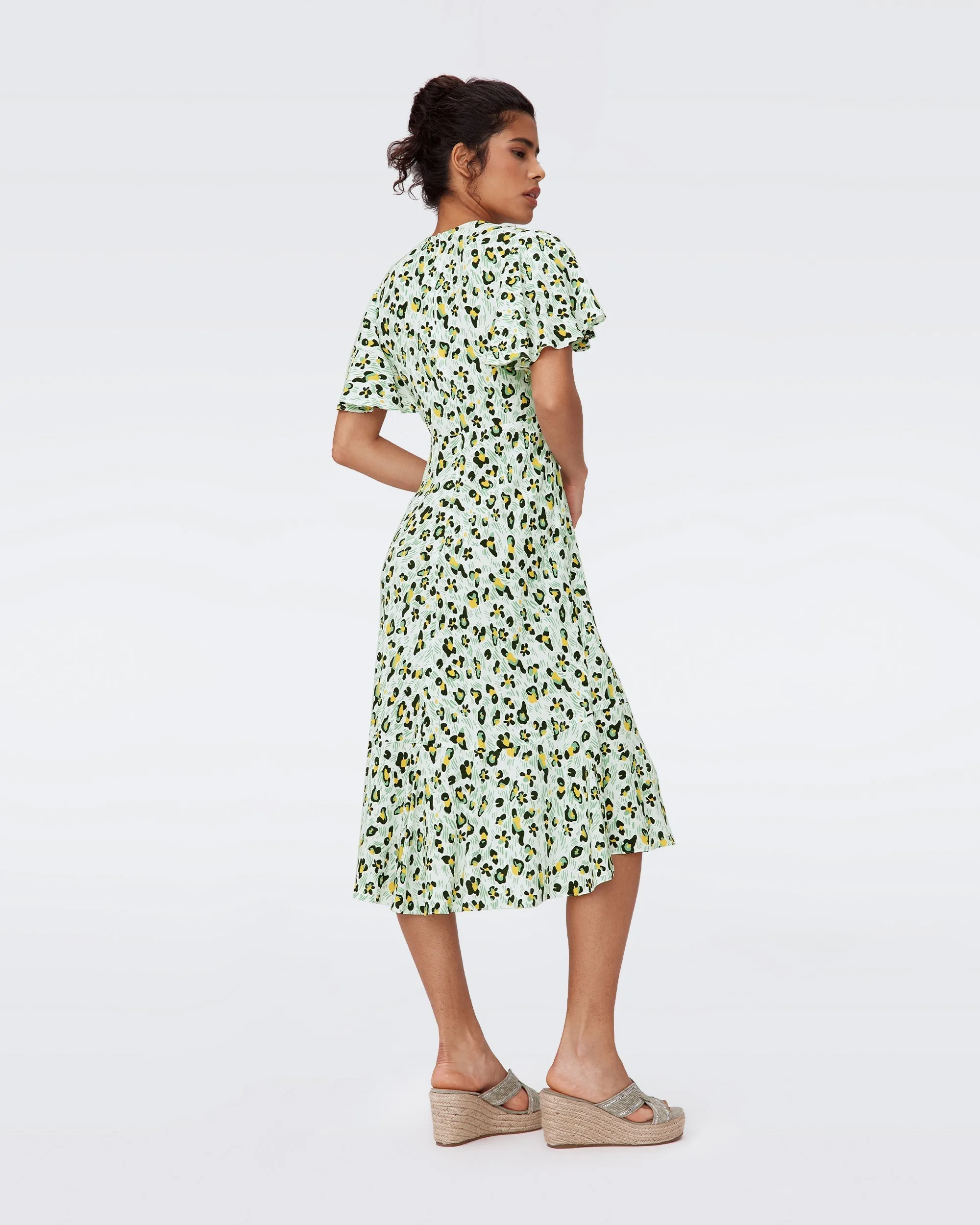 DVFCECELIA DRESS DITZY ANIMAL