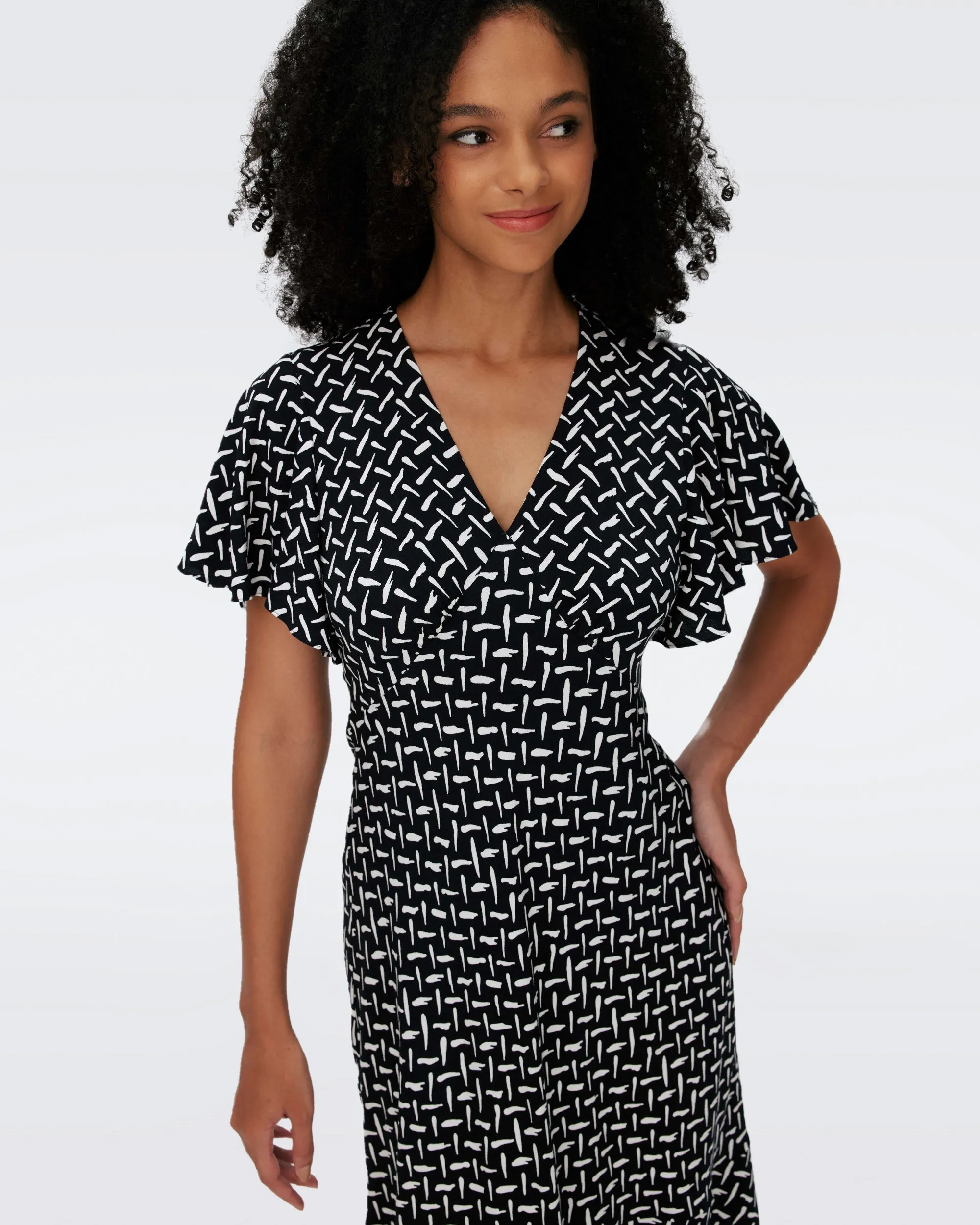 DVFCECELIA DRESS TIGRIS