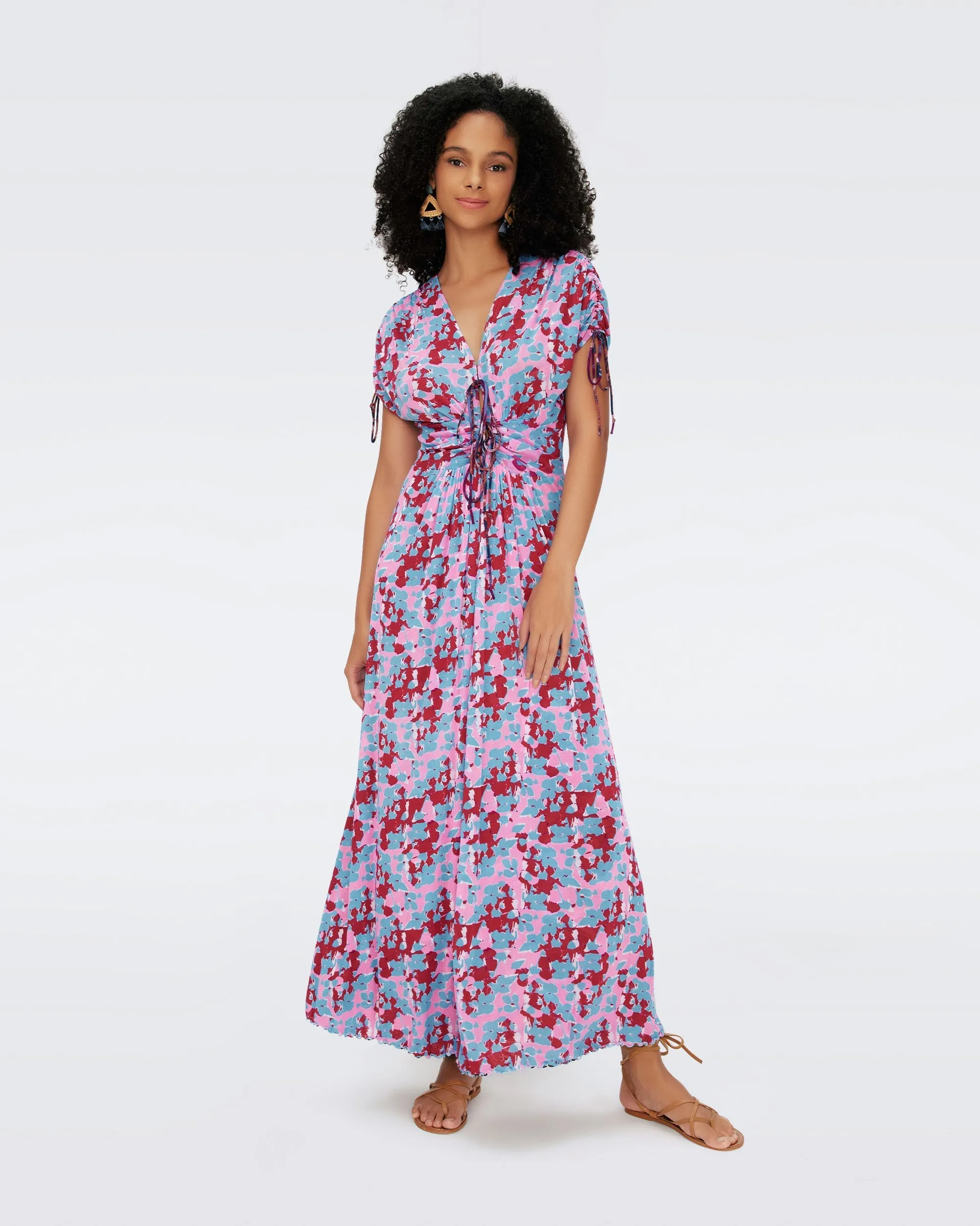 DVFCHARLOTTE REVERSIBE DRESSPOME PINE FLORAL MULT