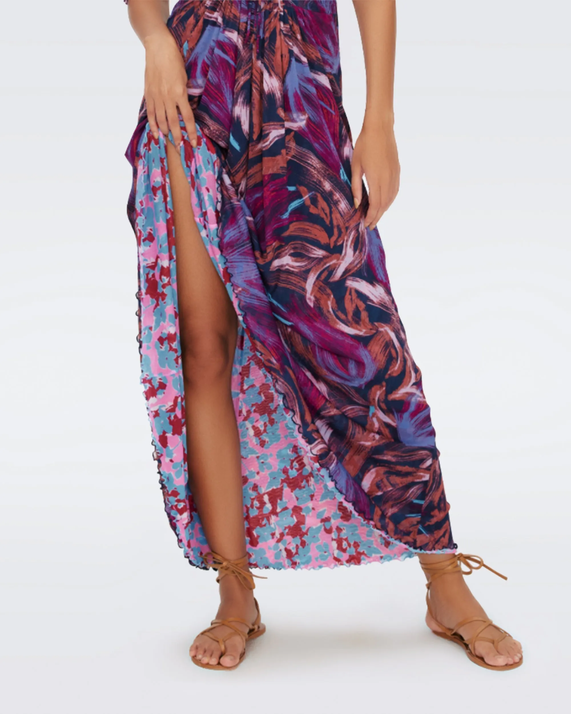 DVFCHARLOTTE REVERSIBE DRESSPOME PINE FLORAL MULT