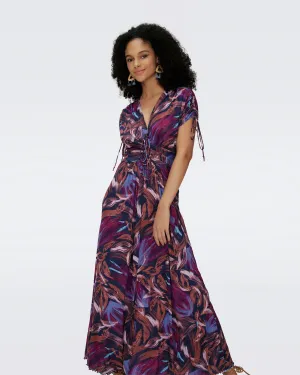 DVFCHARLOTTE REVERSIBE DRESSPOME PINE FLORAL MULT