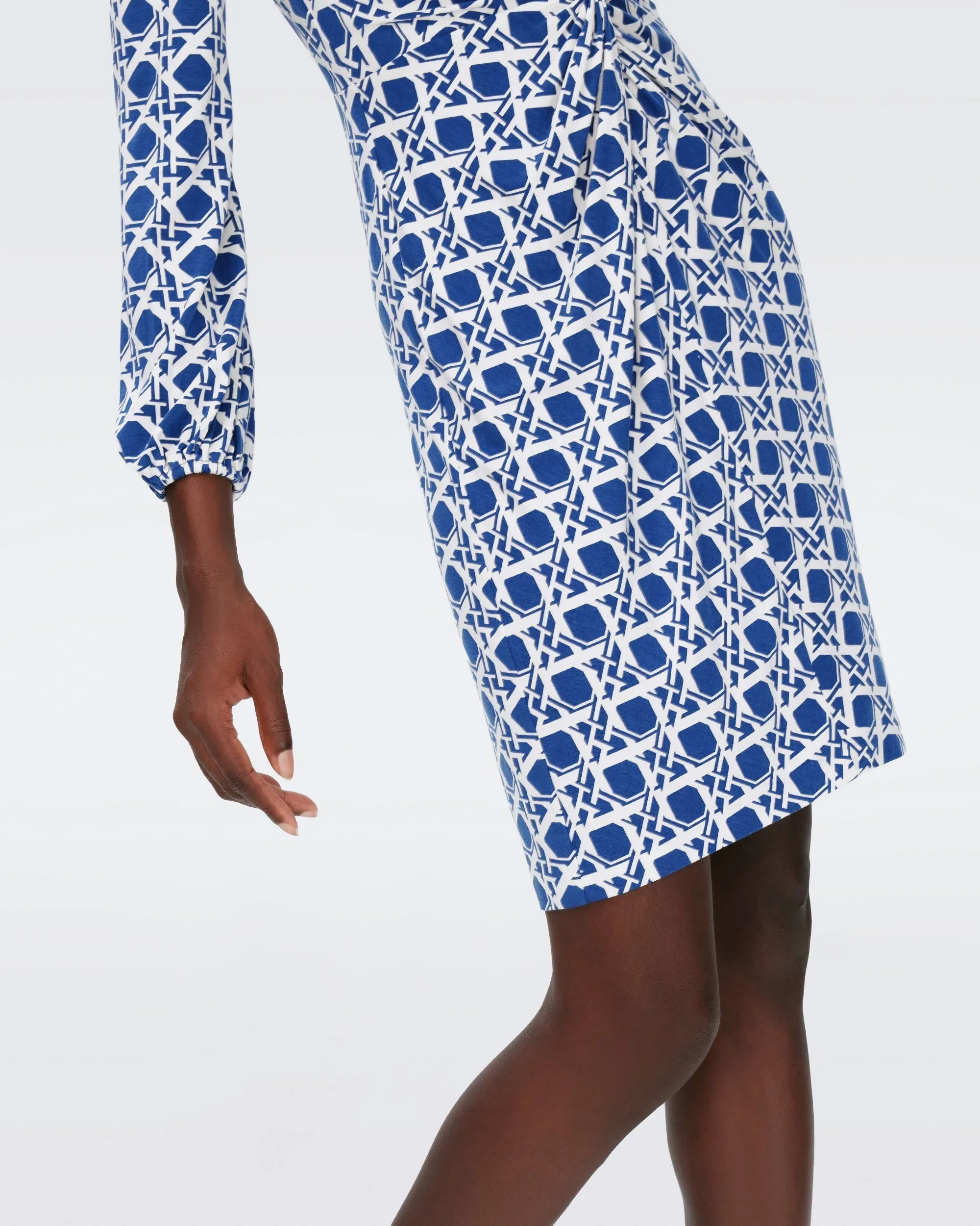DVFCHUCK DRESS VINTAGE CANE MED MIDNIGHT BLUE