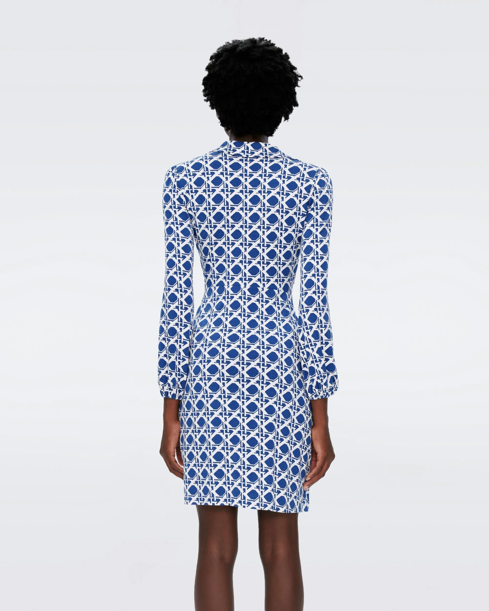 DVFCHUCK DRESS VINTAGE CANE MED MIDNIGHT BLUE