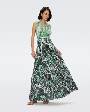 DVFDREW DRESS SIX SISTER CAMO PYTHON 50TH