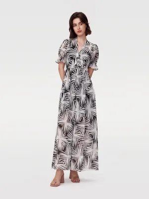 DVFERICA LONG DRESS SEA HOLLY BLACK