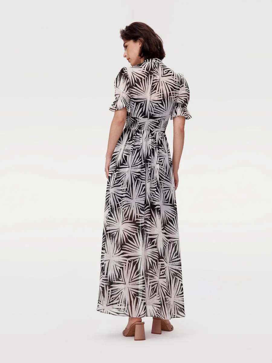 DVFERICA LONG DRESS SEA HOLLY BLACK