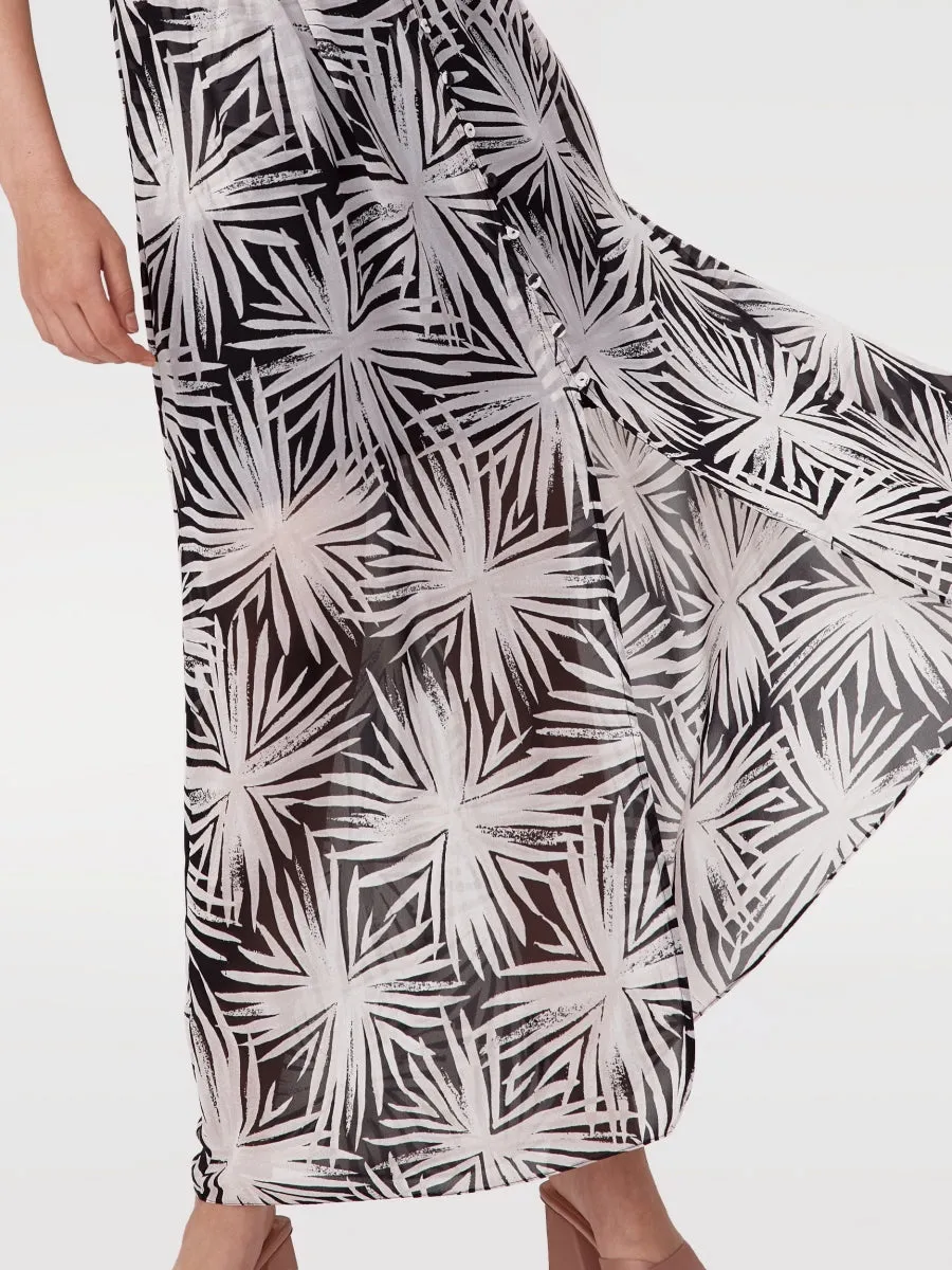 DVFERICA LONG DRESS SEA HOLLY BLACK