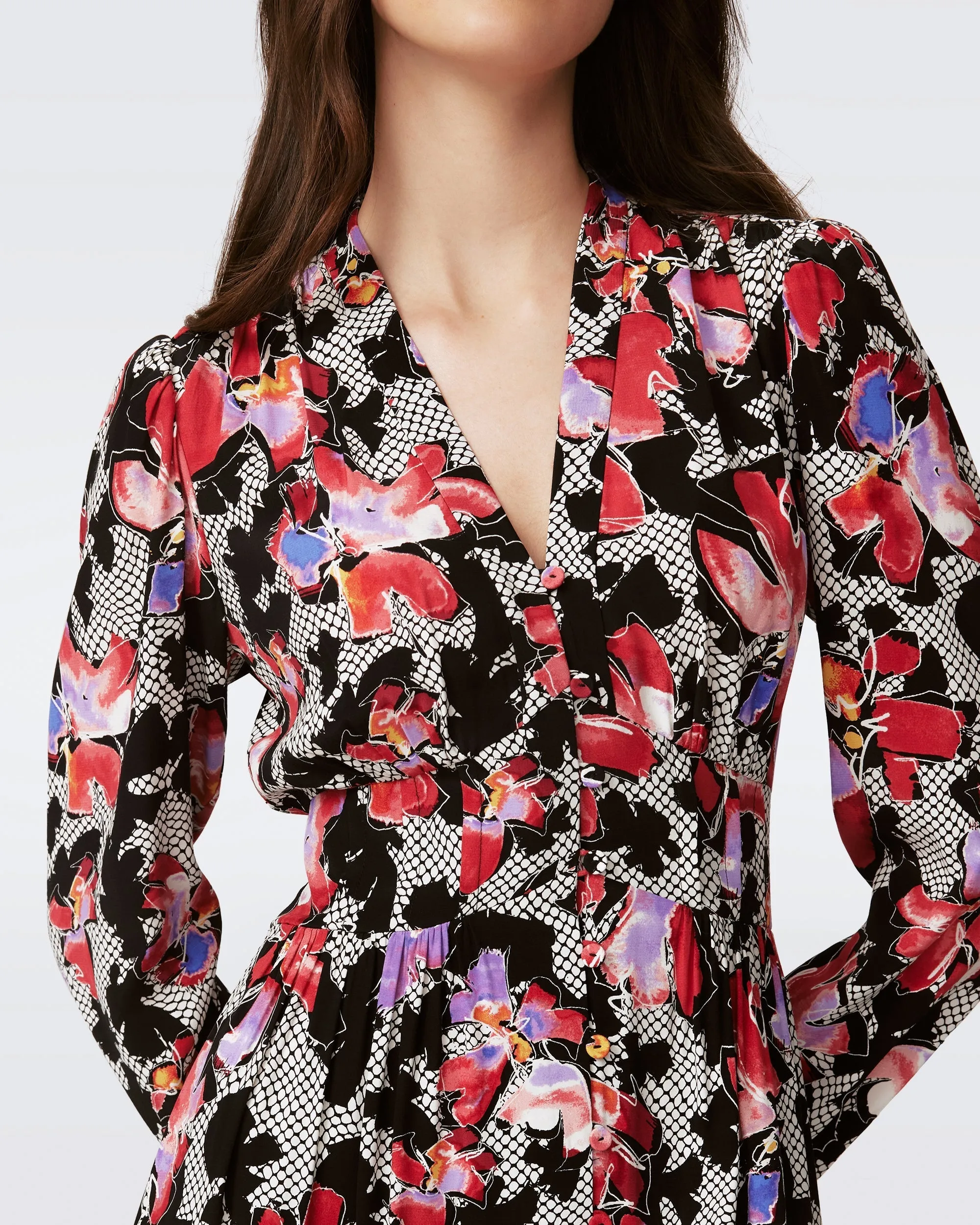 DVFERICA L/S DRESSODETTE FLORAL