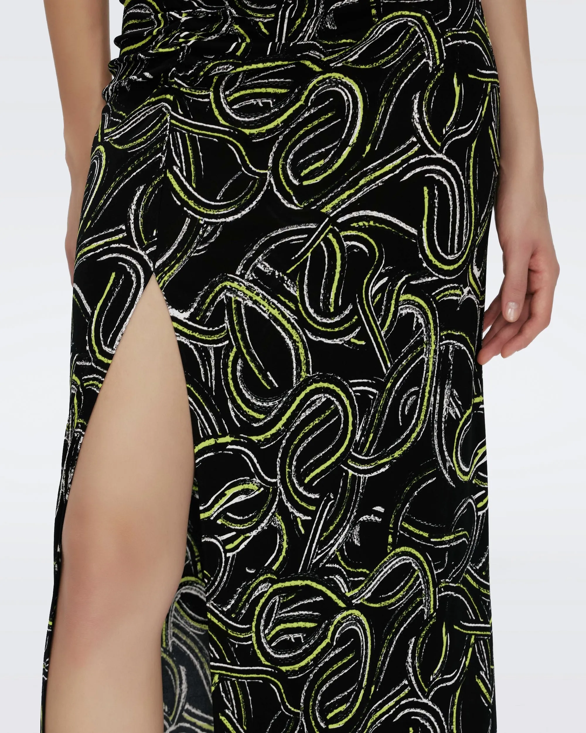 DVFGERTRUDE DRESS RIBBON SNAKE