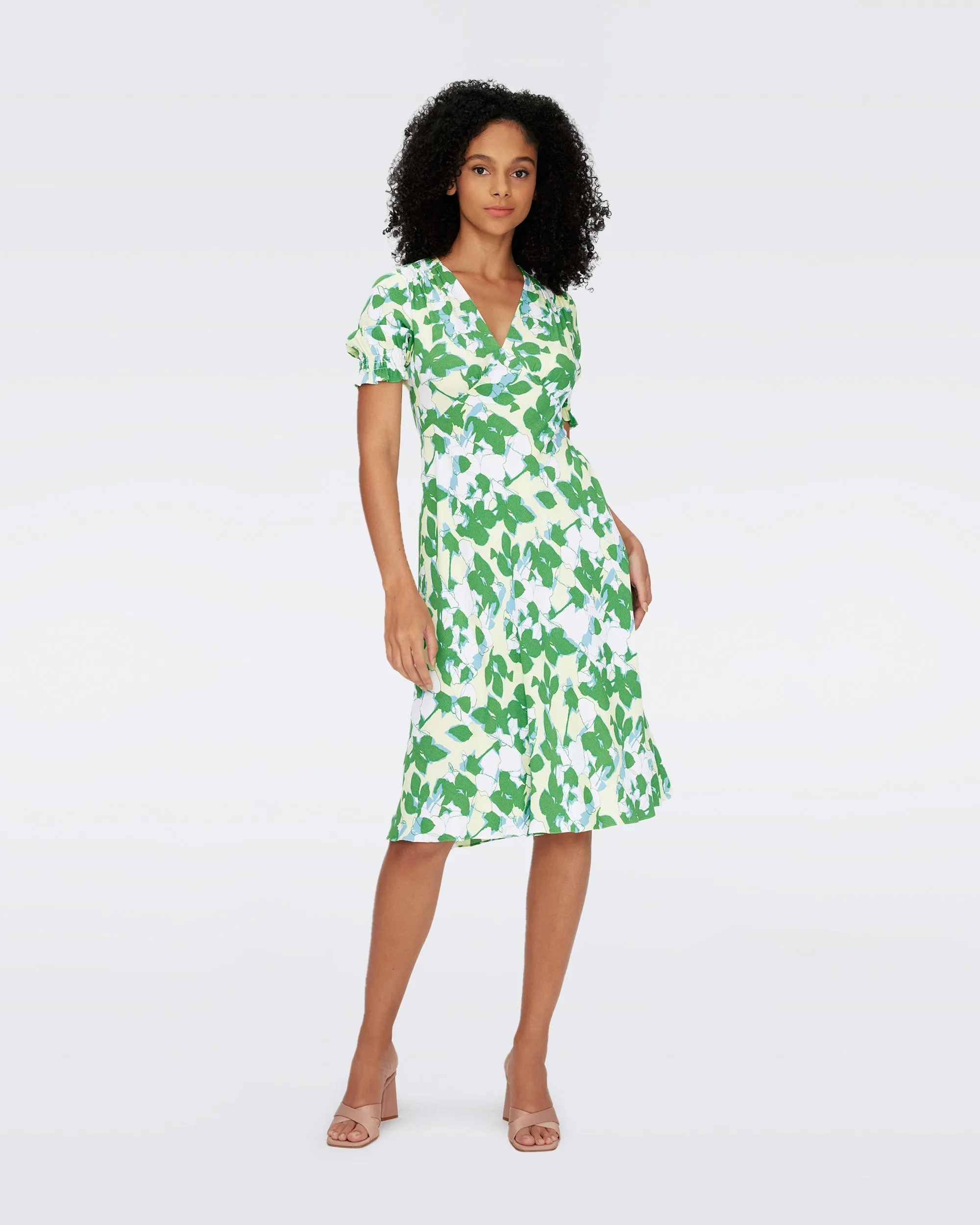 DVFJEMMA DRESS EARTH FLORAL MULTI
