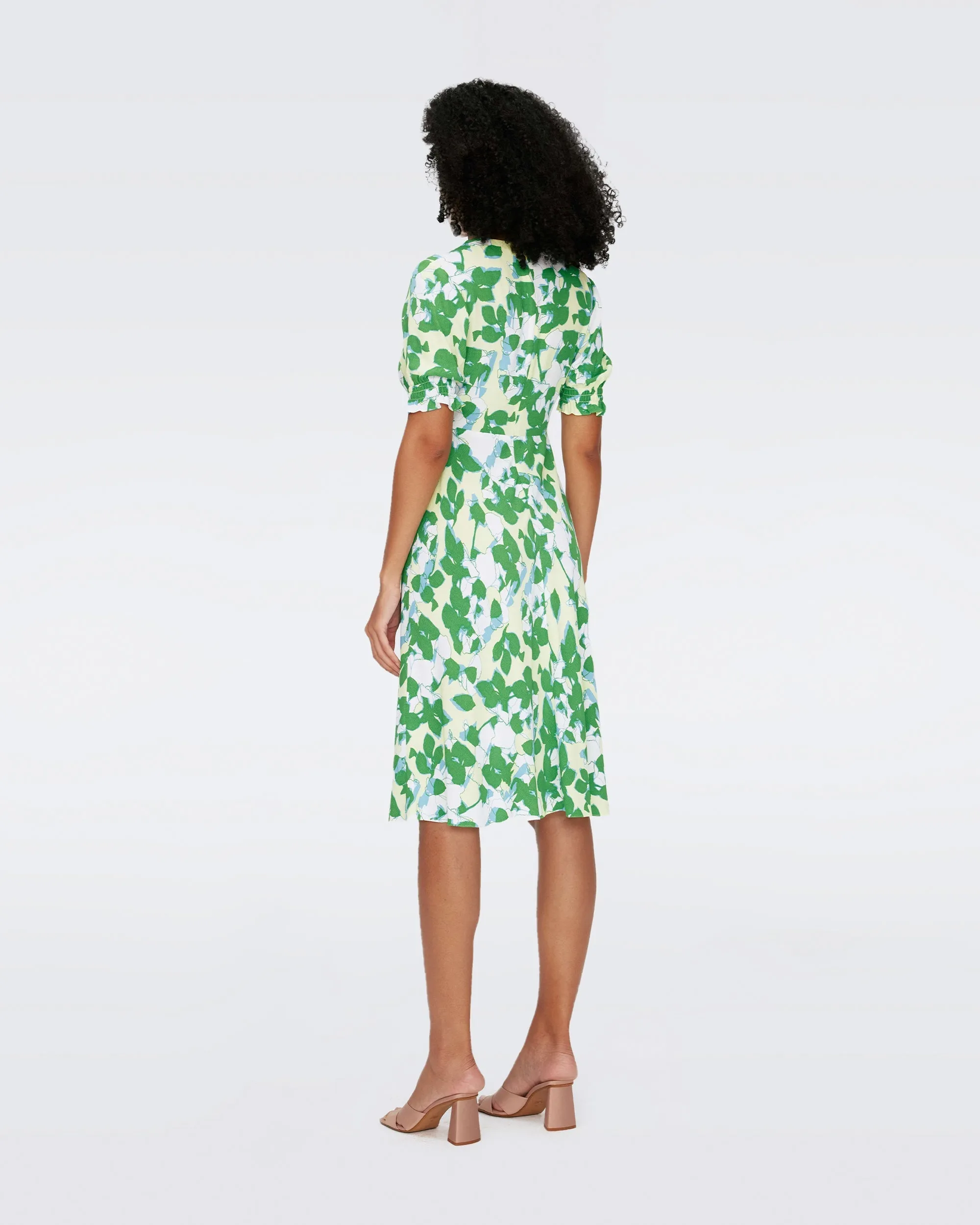 DVFJEMMA DRESS EARTH FLORAL MULTI