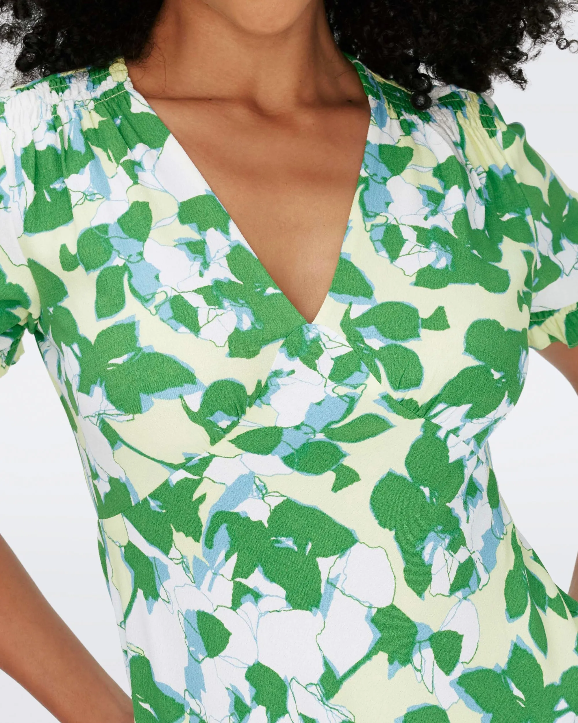 DVFJEMMA DRESS EARTH FLORAL MULTI