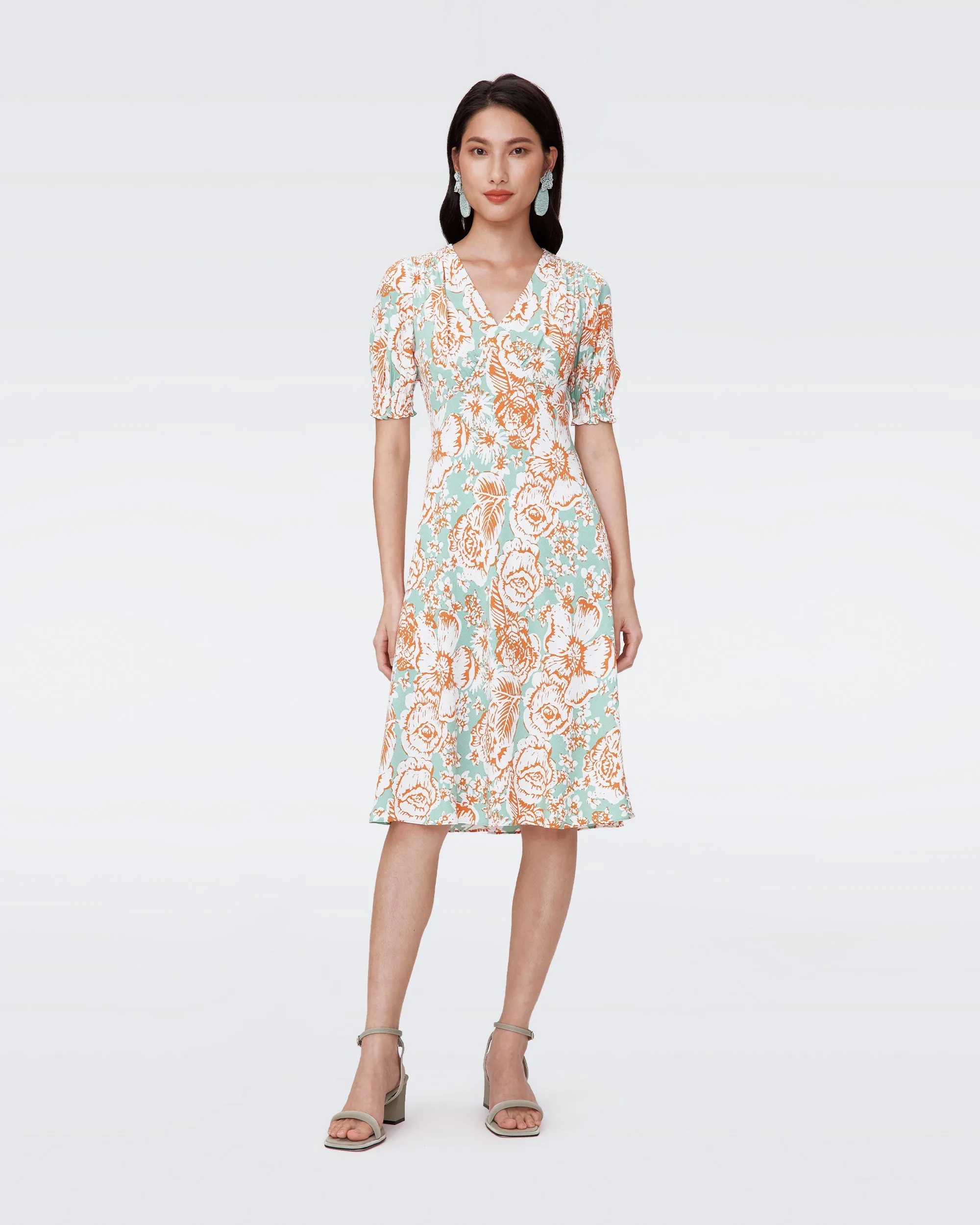 DVFJEMMA DRESS JUNE BLOOM JADE