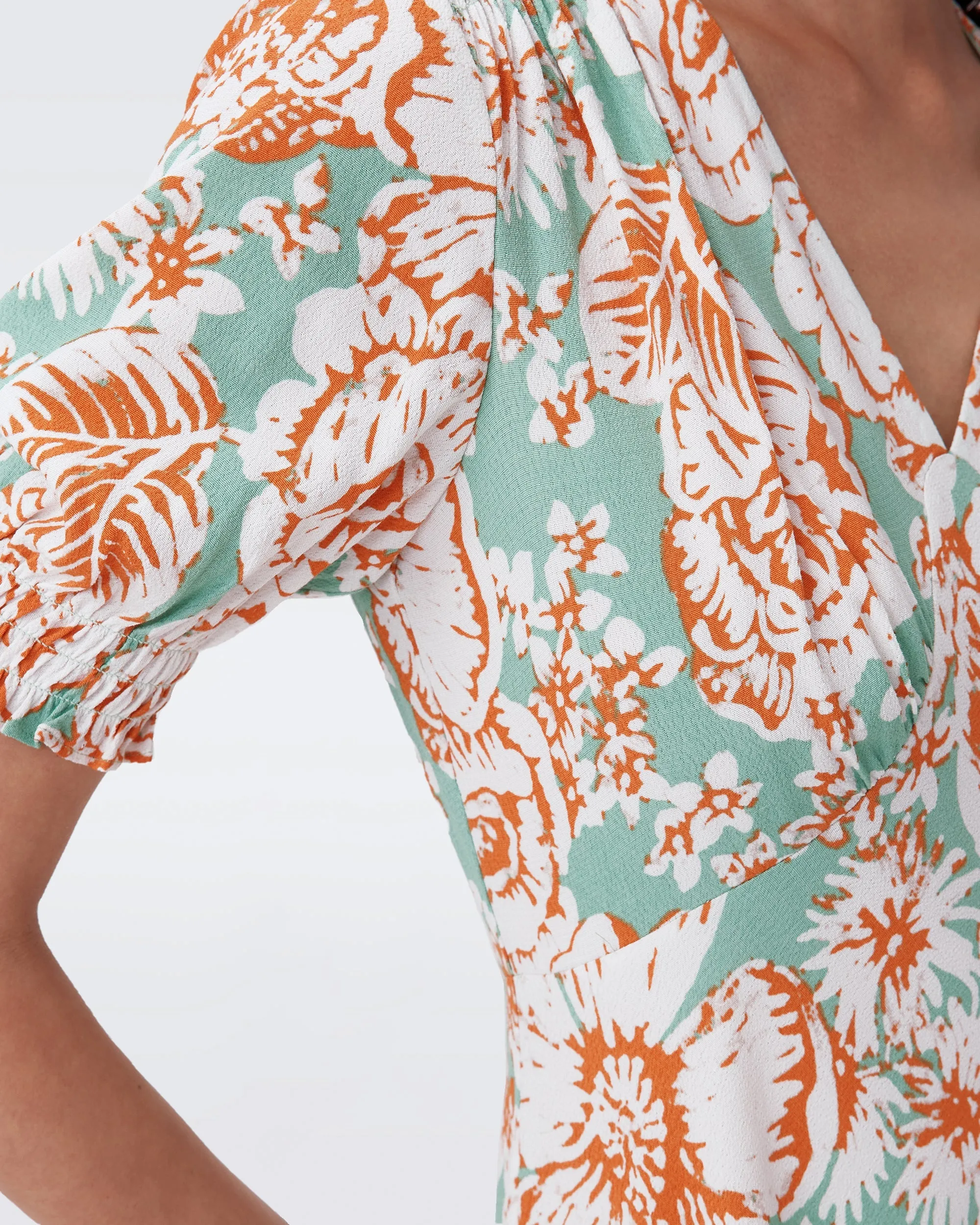 DVFJEMMA DRESS JUNE BLOOM JADE