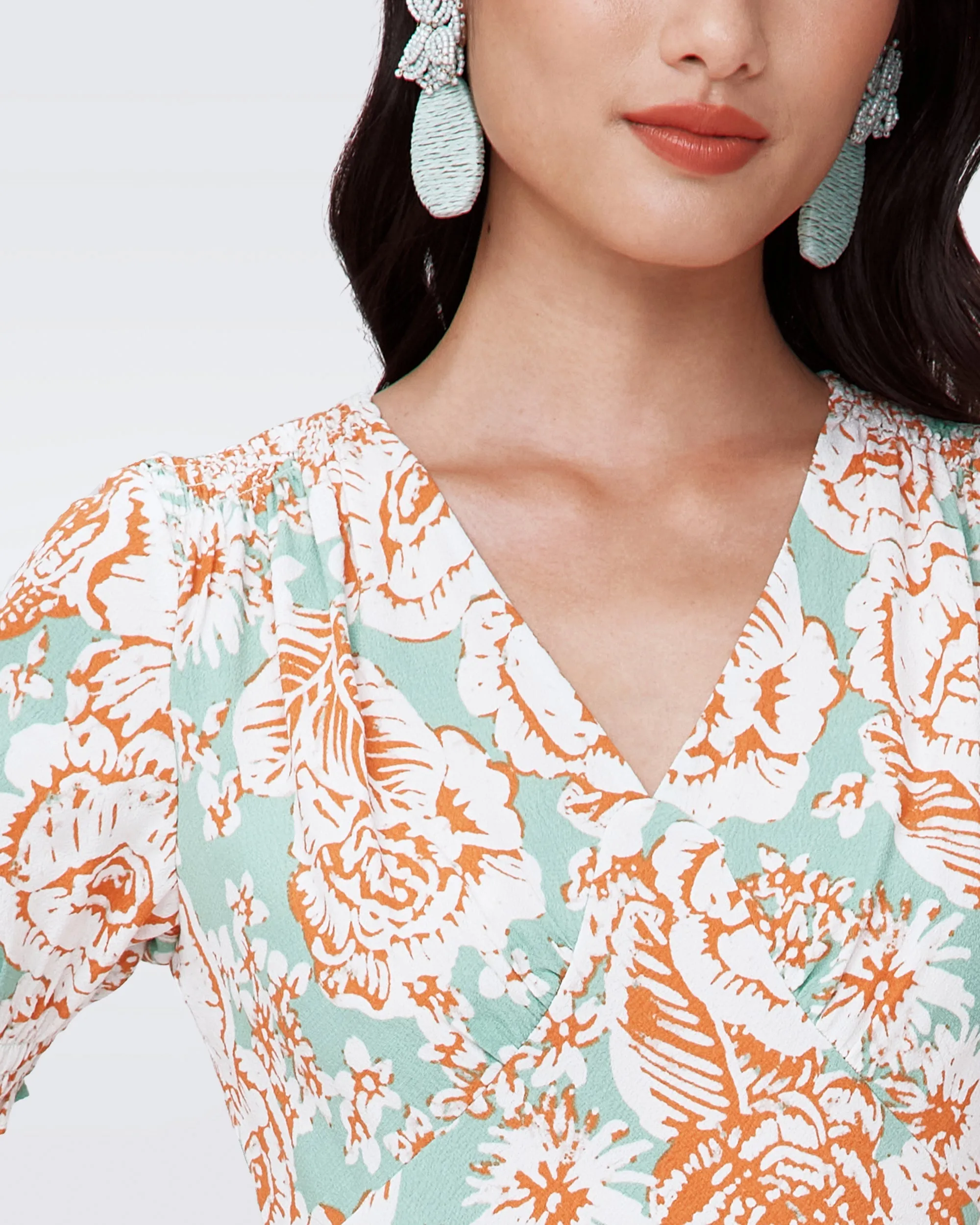 DVFJEMMA DRESS JUNE BLOOM JADE