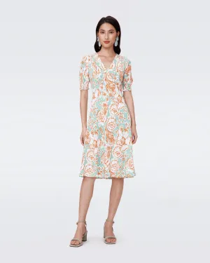 DVFJEMMA DRESS JUNE BLOOM JADE