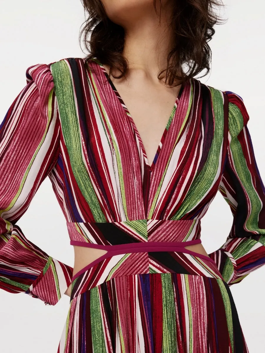DVFJENIFER DRESS REEDS PINK