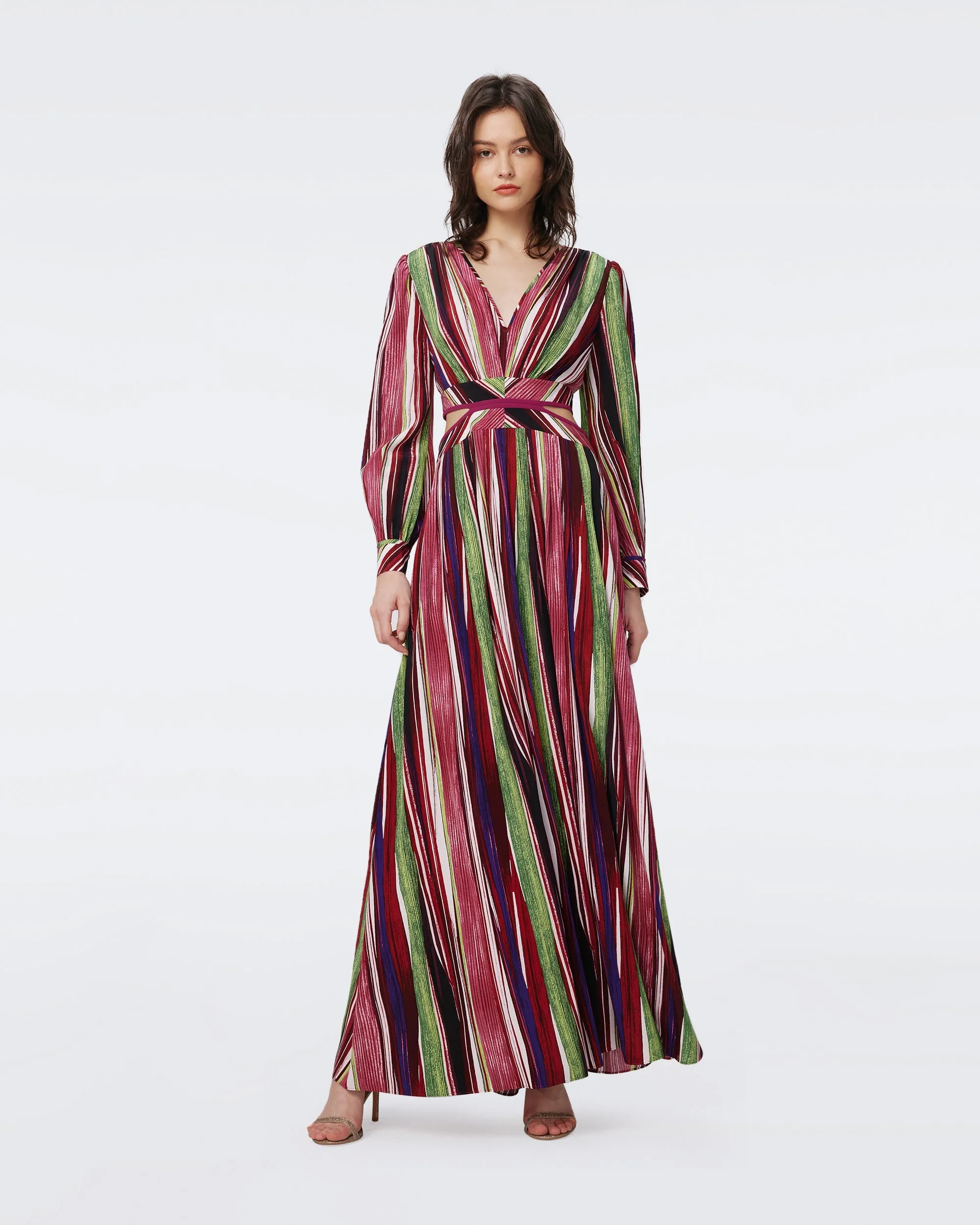 DVFJENIFER DRESS REEDS PINK