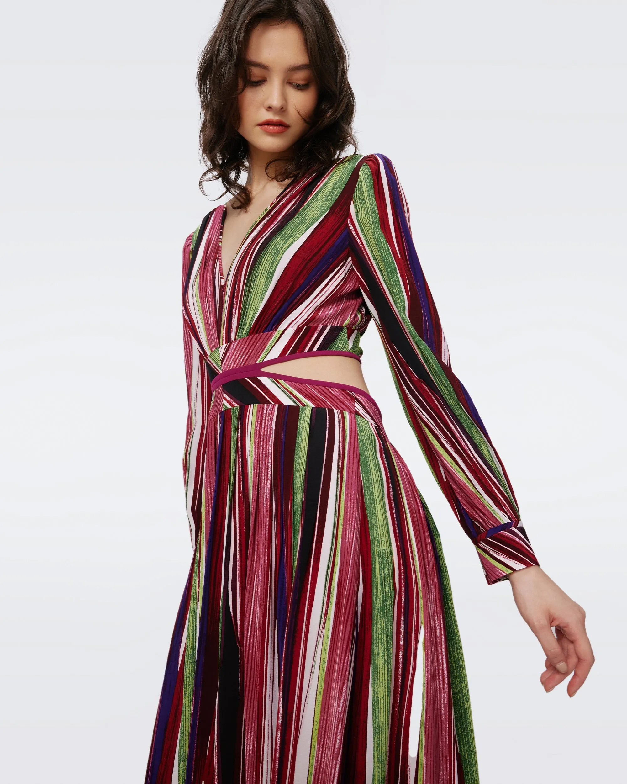DVFJENIFER DRESS REEDS PINK