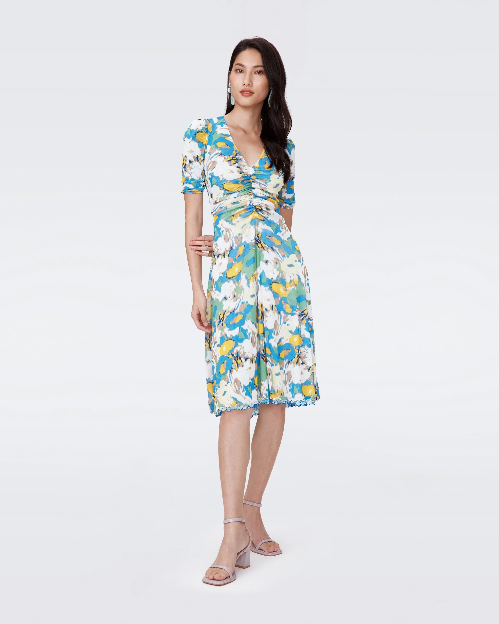 DVFKOREN REVERSIBLE DRESS JUN BLM BU/DAY DREAM FLORAL