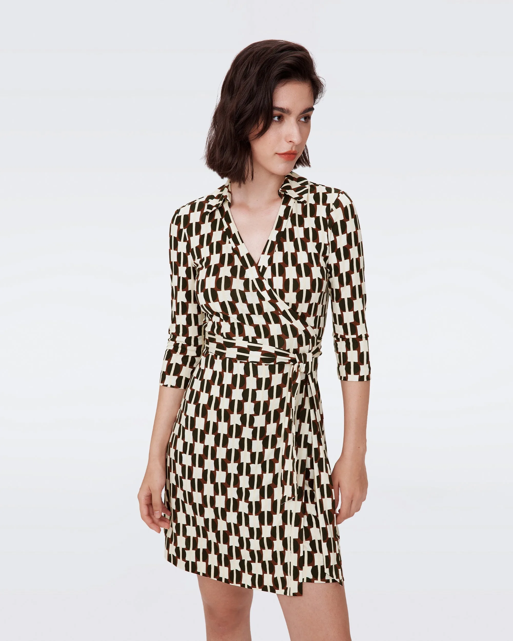 DVFNEW JEANNE TWO 3/4 DRESSMAYPOLE BLACK